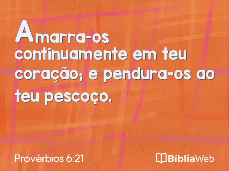 Provérbios 6:21 em imagem para compartilhar