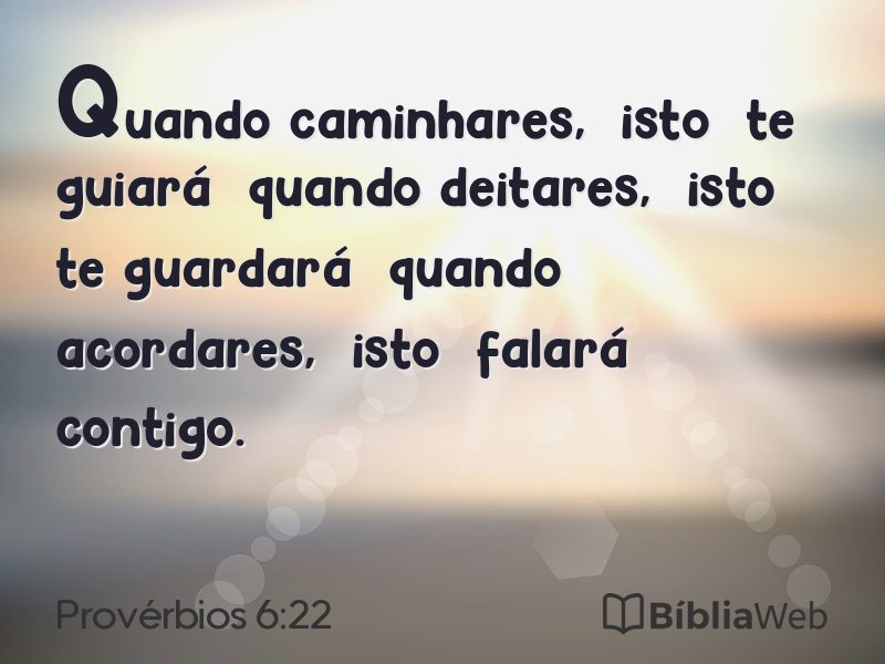 Provérbios 6:22 em imagem para compartilhar