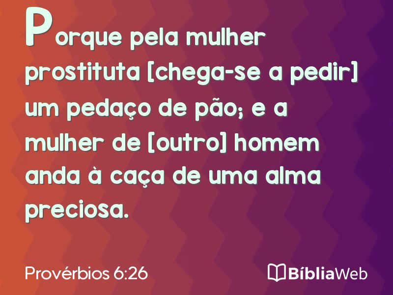 Provérbios 6:26 em imagem para compartilhar