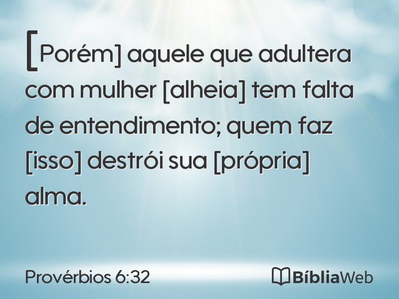 Provérbios 6:32 em imagem para compartilhar