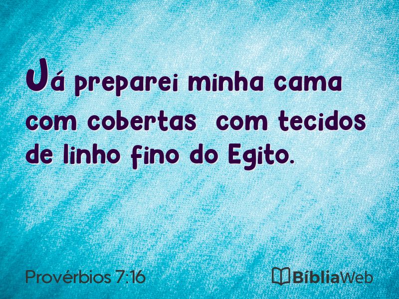Provérbios 7:16 em imagem para compartilhar