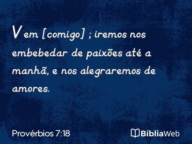 Provérbios 7:18 em imagem para compartilhar