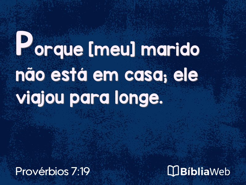 Provérbios 7:19 em imagem para compartilhar