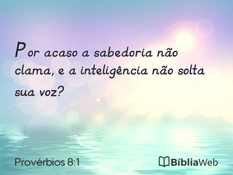 Provérbios 8:1 em imagem para compartilhar