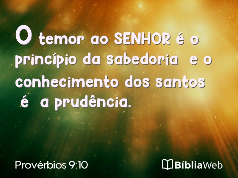 Provérbios 9:10 em imagem para compartilhar