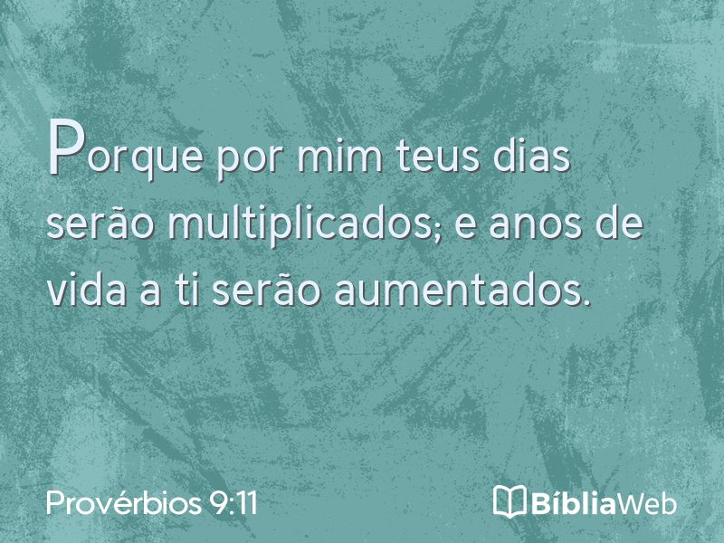Provérbios 9:11 em imagem para compartilhar