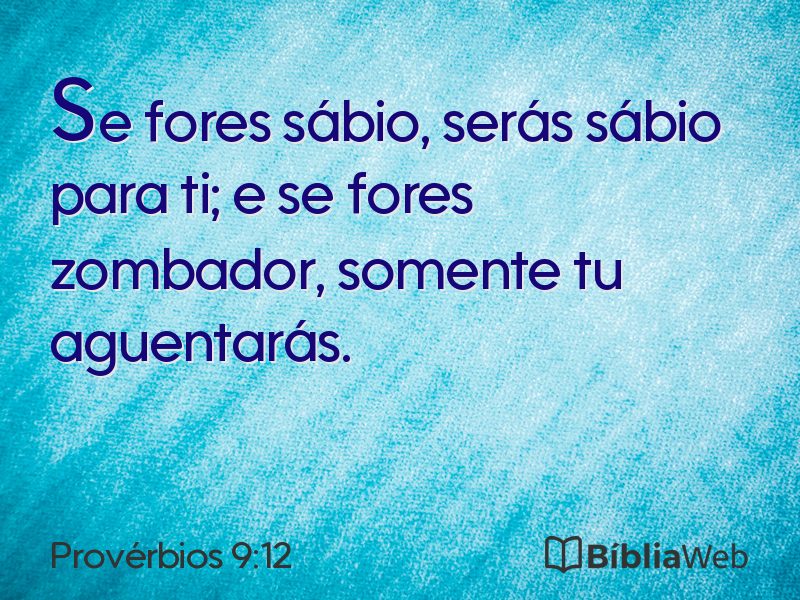 Provérbios 9:12 em imagem para compartilhar