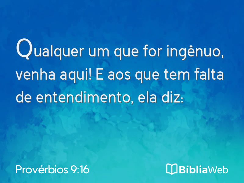 Provérbios 9:16 em imagem para compartilhar