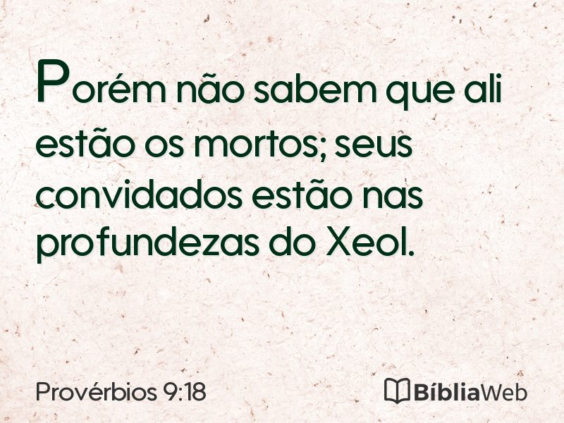 Provérbios 9:18 em imagem para compartilhar