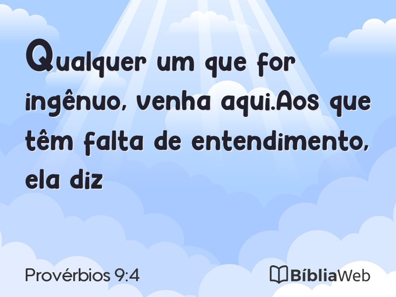 Provérbios 9:4 em imagem para compartilhar