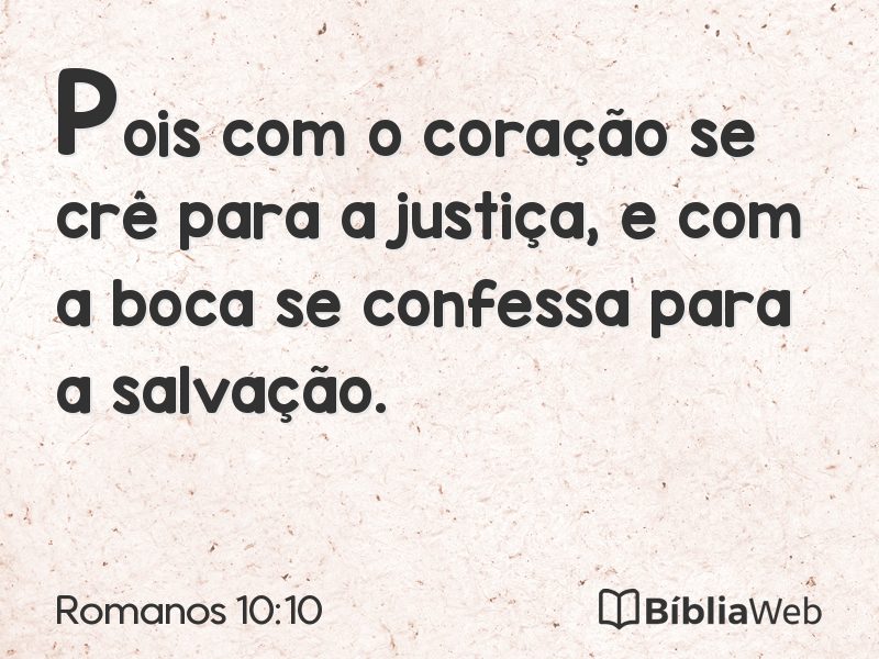 Romanos 10:10 em imagem para compartilhar