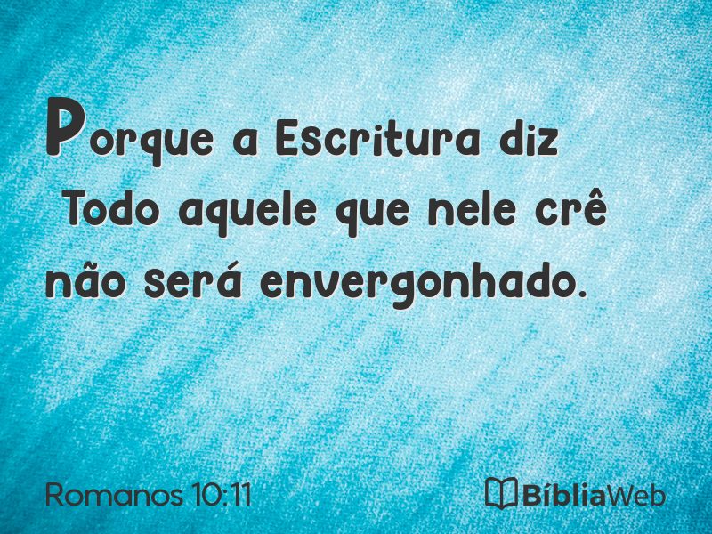 Romanos 10:11 em imagem para compartilhar
