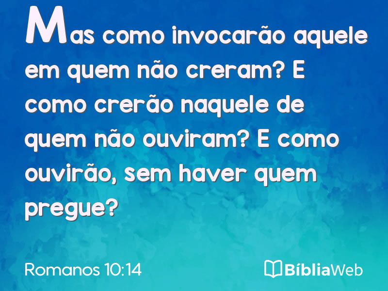 Romanos 10:14 em imagem para compartilhar