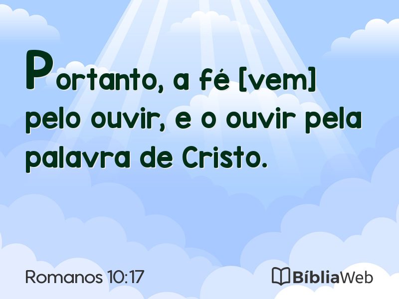 Romanos 10:17 em imagem para compartilhar