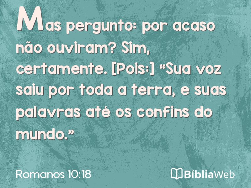 Romanos 10:18 em imagem para compartilhar