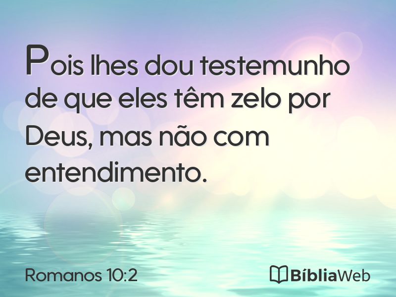 Romanos 10:2 em imagem para compartilhar