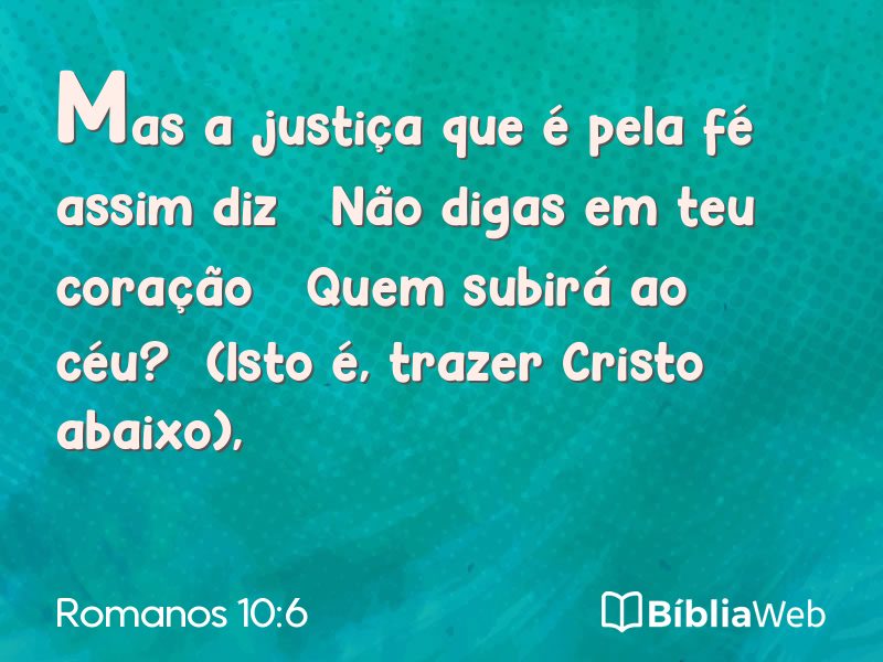 Romanos 10:6 em imagem para compartilhar