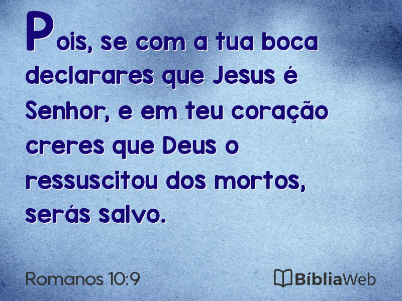 Romanos 10:9 em imagem para compartilhar