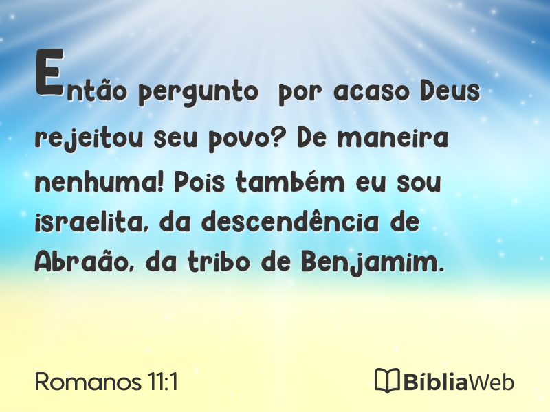Romanos 11:1 em imagem para compartilhar