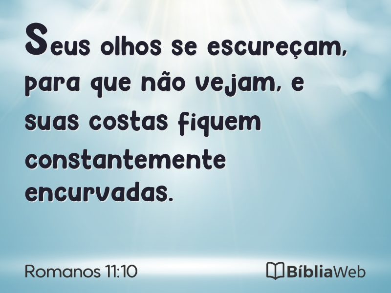 Romanos 11:10 em imagem para compartilhar