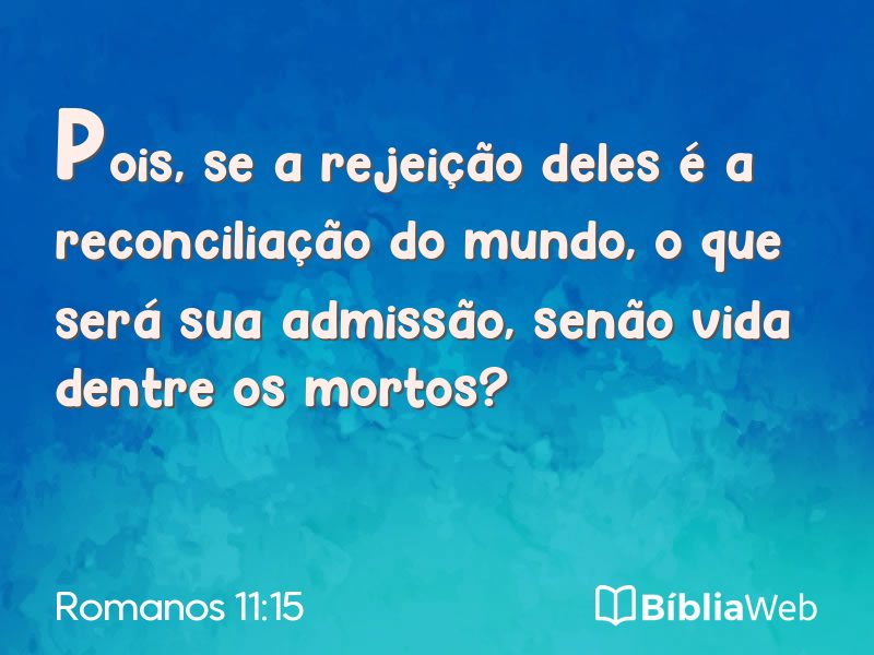 Romanos 11:15 em imagem para compartilhar