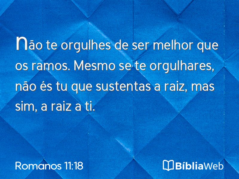 Romanos 11:18 em imagem para compartilhar