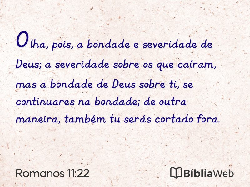 Romanos 11:22 em imagem para compartilhar