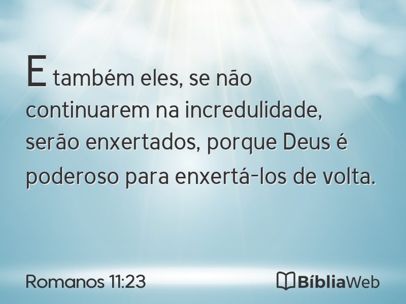 Romanos 11:23 em imagem para compartilhar