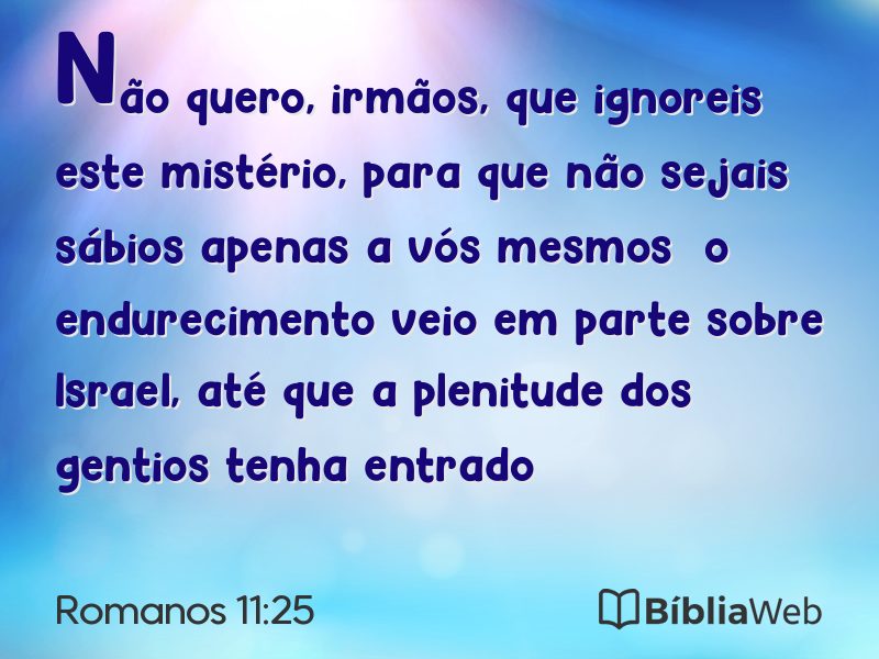 Romanos 11:25 em imagem para compartilhar