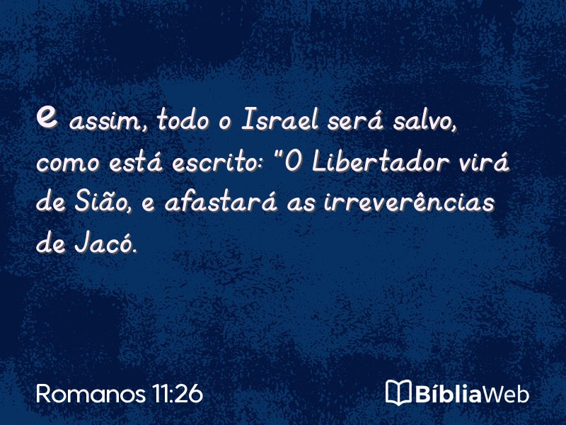 Romanos 11:26 em imagem para compartilhar