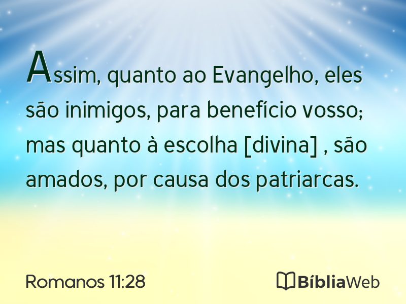 Romanos 11:28 em imagem para compartilhar