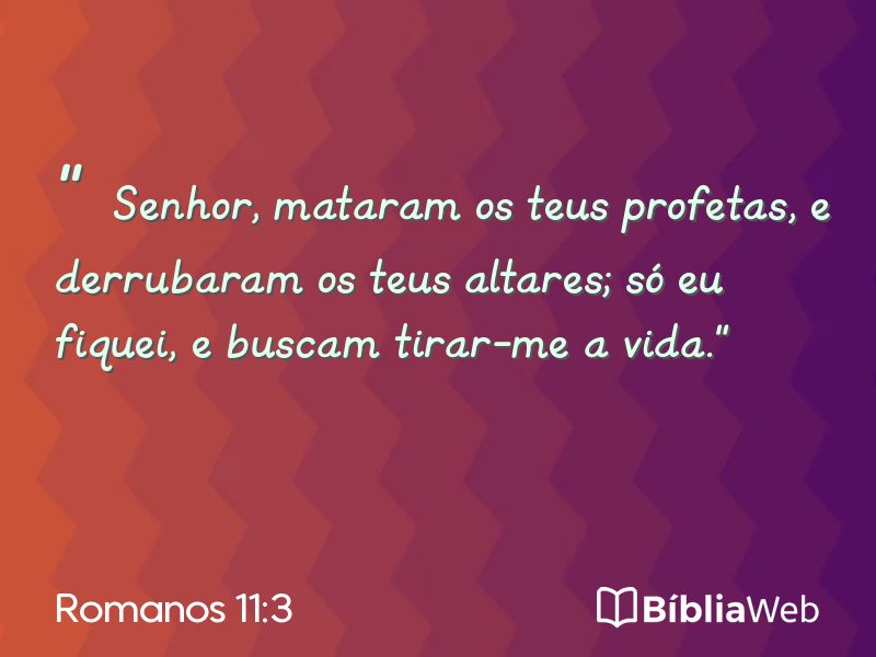 Romanos 11:3 em imagem para compartilhar