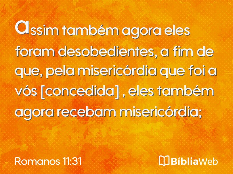 Romanos 11:31 em imagem para compartilhar