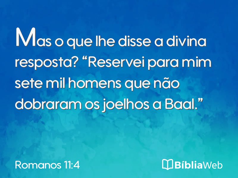 Romanos 11:4 em imagem para compartilhar