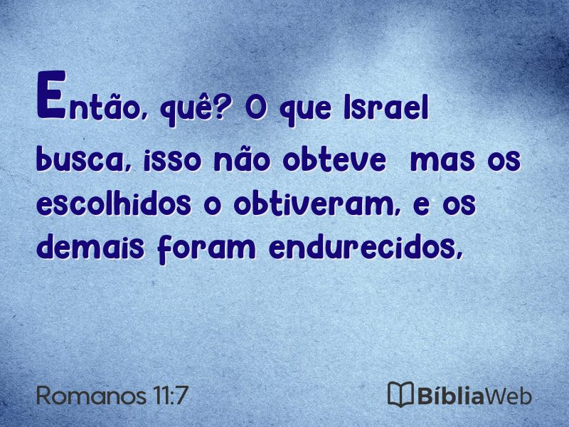 Romanos 11:7 em imagem para compartilhar