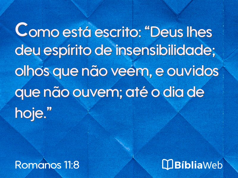 Romanos 11:8 em imagem para compartilhar