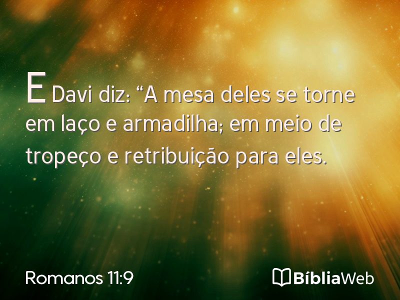 Romanos 11:9 em imagem para compartilhar