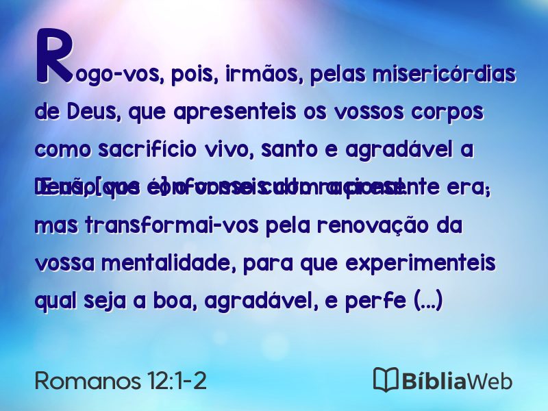 Romanos 12:1-2 em imagem para compartilhar