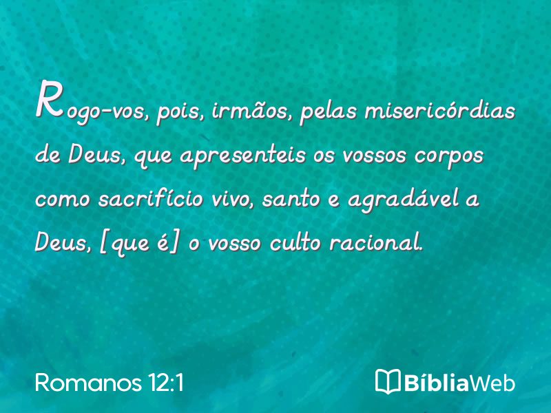 Romanos 12:1 em imagem para compartilhar