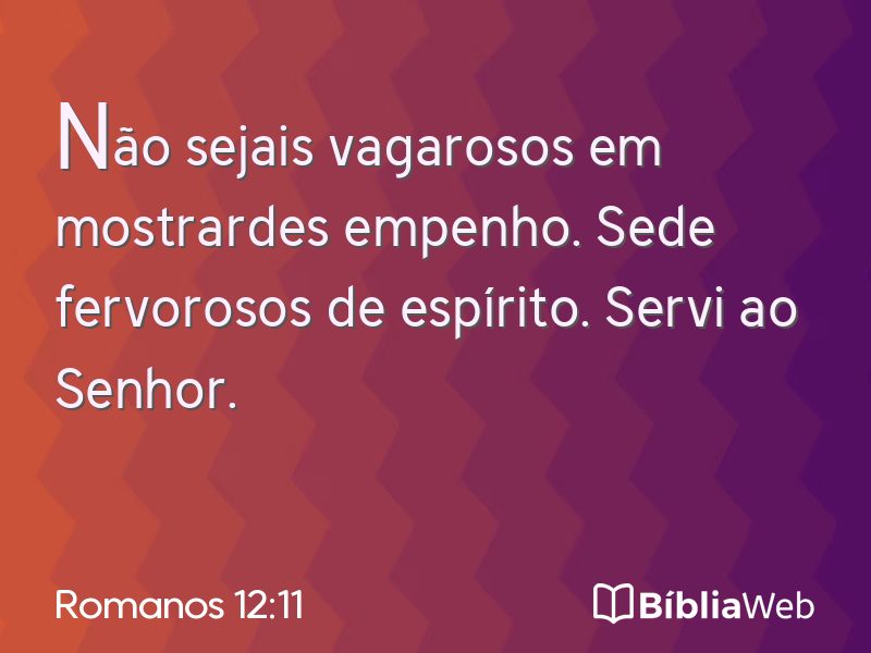 Romanos 12:11 em imagem para compartilhar