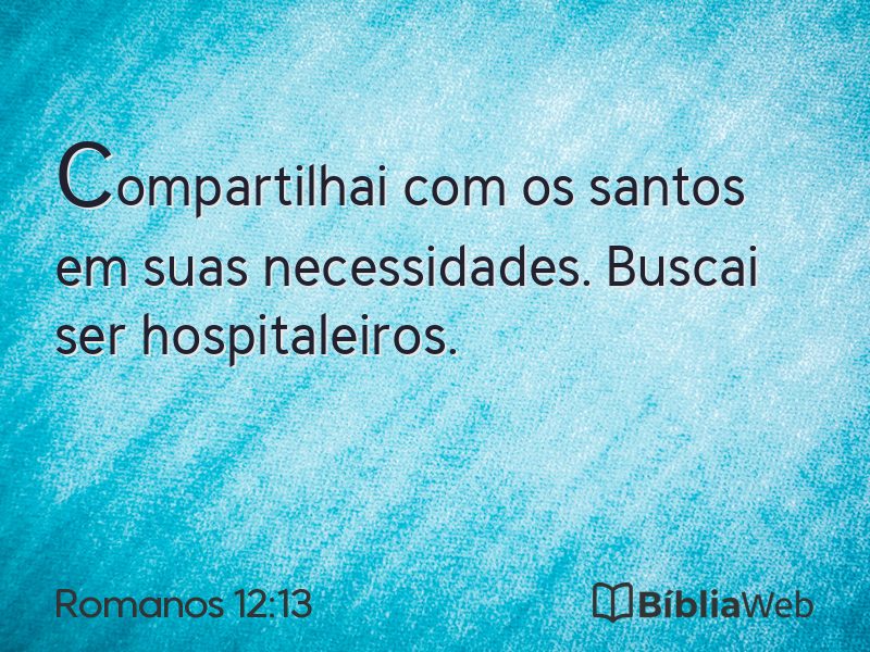 Romanos 12:13 em imagem para compartilhar