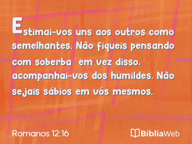 Romanos 12:16 em imagem para compartilhar
