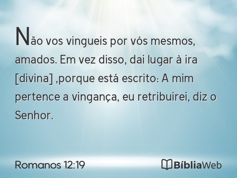 Romanos 12:19 em imagem para compartilhar
