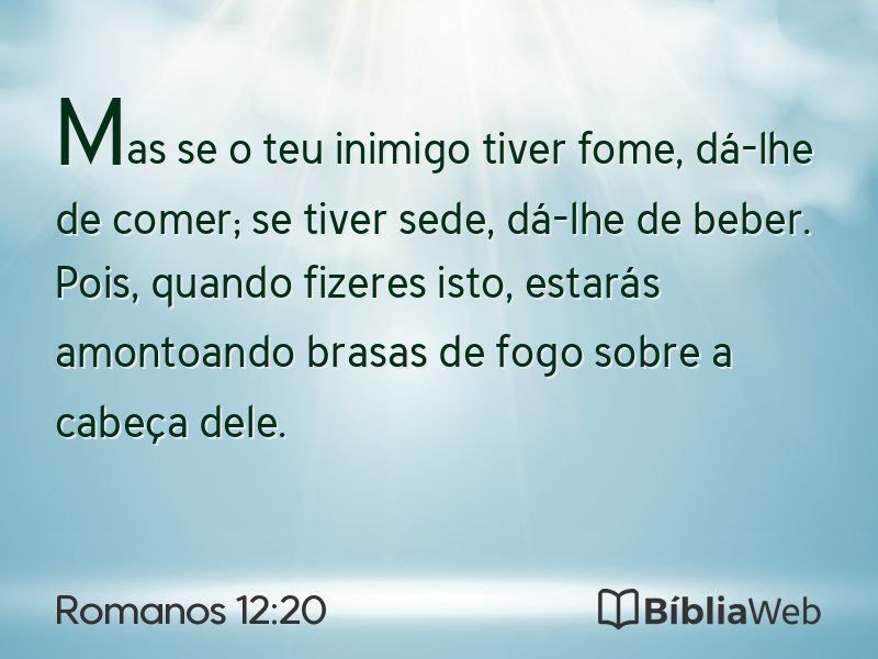 Romanos 12:20 em imagem para compartilhar
