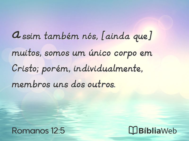 Romanos 12:5 em imagem para compartilhar