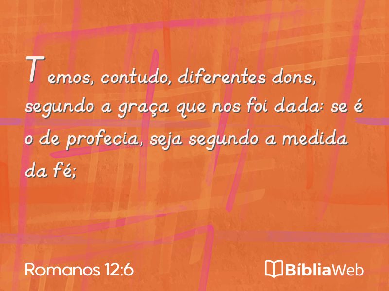 Romanos 12:6 em imagem para compartilhar