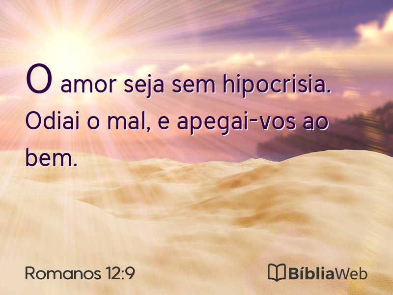 Romanos 12:9 em imagem para compartilhar