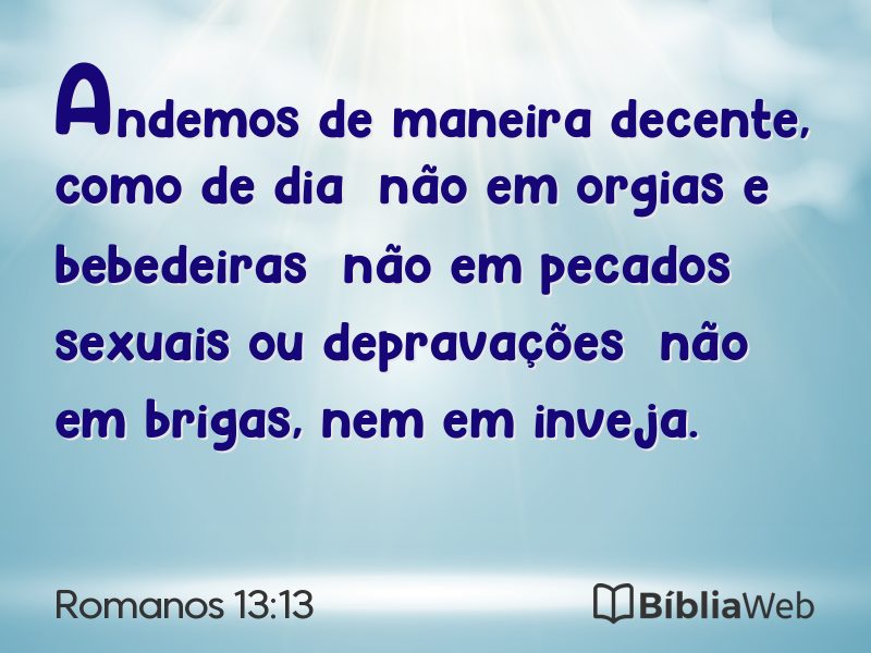 Romanos 13:13 em imagem para compartilhar