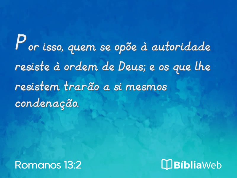Romanos 13:2 em imagem para compartilhar