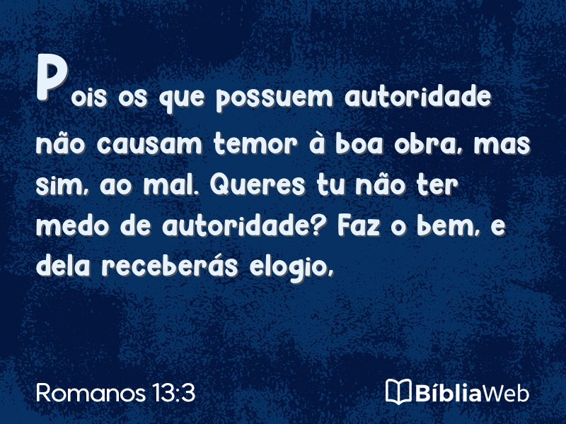 Romanos 13:3 em imagem para compartilhar